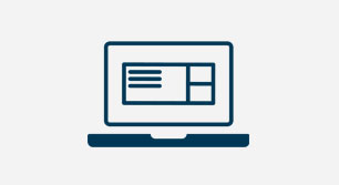 Online banking homepage on laptop